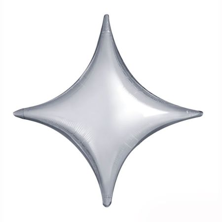 Ballon Mylar &eacute;toile design argent (Starpoint) 30'' par 5