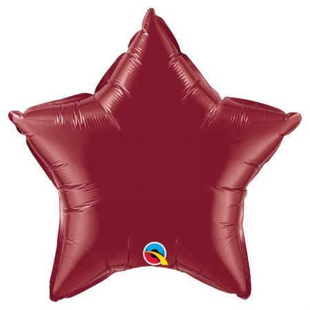 Ballon Mylar étoile burgundy