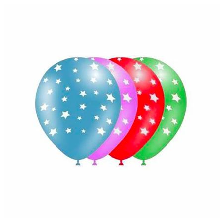 Ballon &eacute;toiles tout autour Assortis Standard (8 pcs)