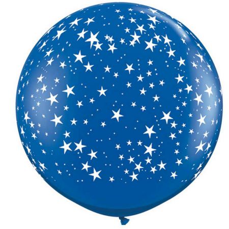 Ballon Bleu Sapphire étoile tout autour