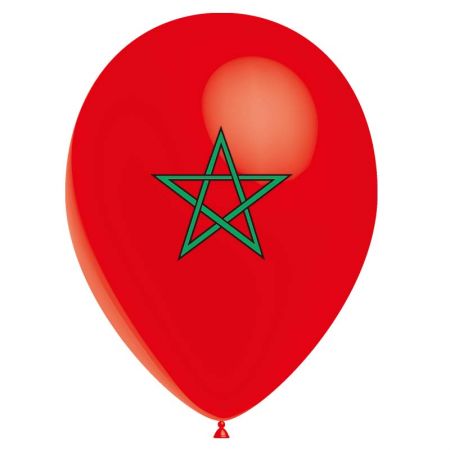 Ballon drapeau Maroc (latex)
