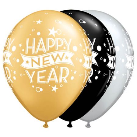 Ballon Happy New Year Confettis Dots