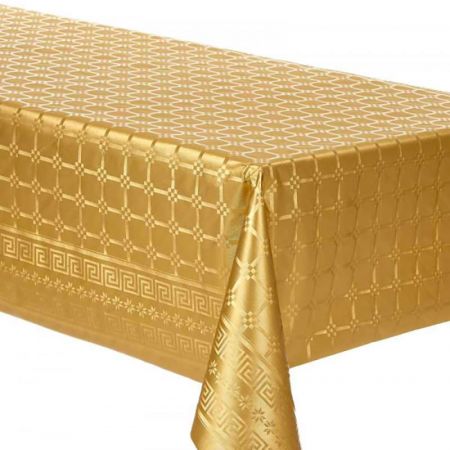 Nappe Papier Damass&eacute;e m&eacute;tallis&eacute; Or 6m x 1m20