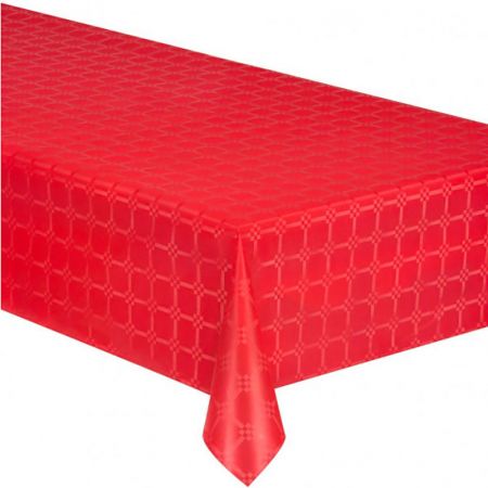 Nappe Papier Damass&eacute;e couleur Rouge 6m x 1m20