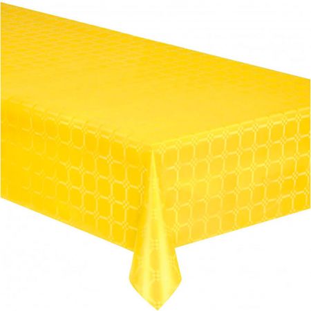 Nappe Papier Damass&eacute;e couleur Jaune 6m x 1m20