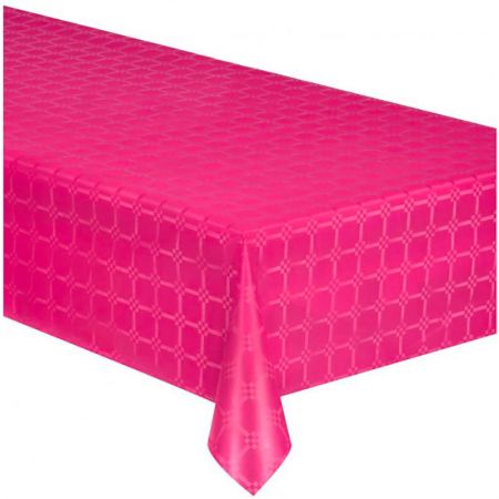 Nappe Papier Damass&eacute;e couleur Fushia 6m x 1m20