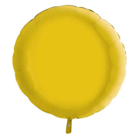 Ballon Mylar Rond Jaune Pastel