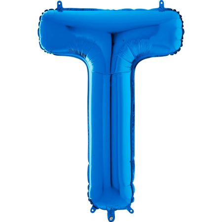 Ballon aluminium T Bleu