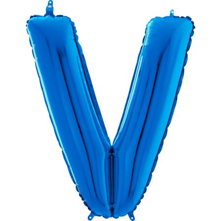 Ballon aluminium V Bleu