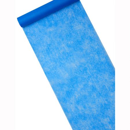 Chemin de Table Intiss&eacute; Bleu roi 10 m&egrave;tres