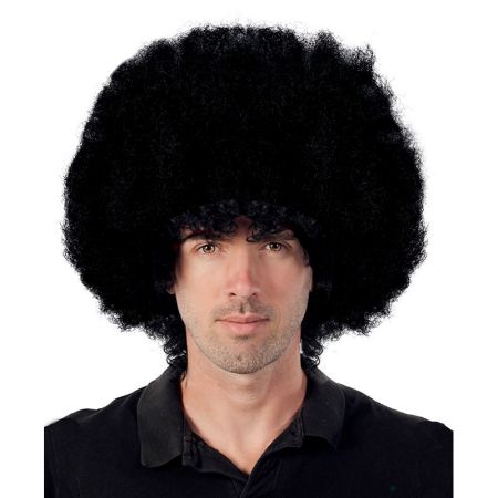 Perruque Big Afro cr&eacute;pue noire