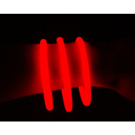Bracelet Fluo Rouge (Bo&icirc;te de 100)