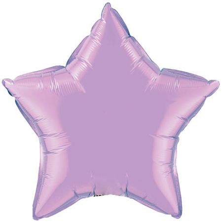 Ballon Mylar étoile lavande perlé