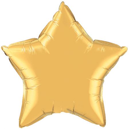 Ballon Mylar étoile or (metallic gold)