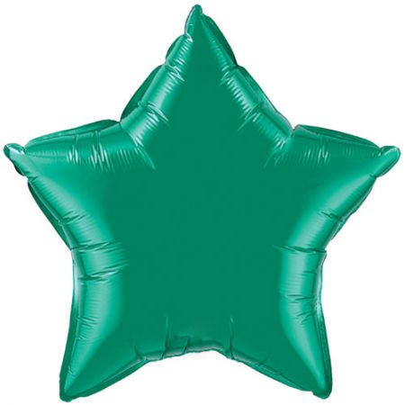 Ballon Mylar étoile vert emeraude