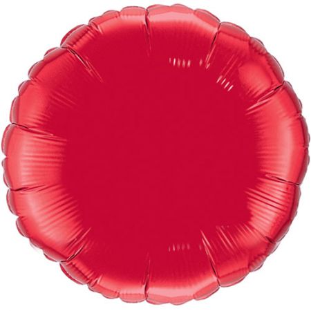 Ballon Mylar rond (rouge rubis)