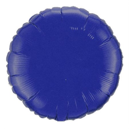 Ballon Mylar rond bleu foncé (dark blue)