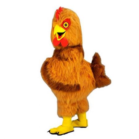 Déguisement mascotte poulet marron