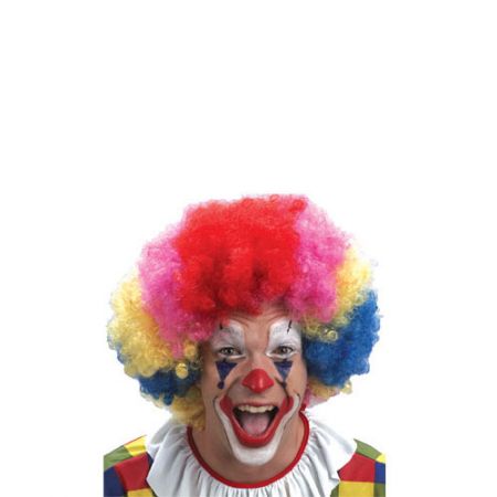 Perruque Adulte Pop Clown GM Multicolore