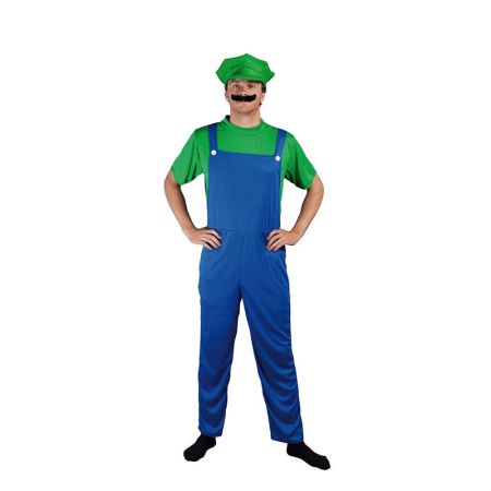 Déguisement plombier vert et bleu Luigi