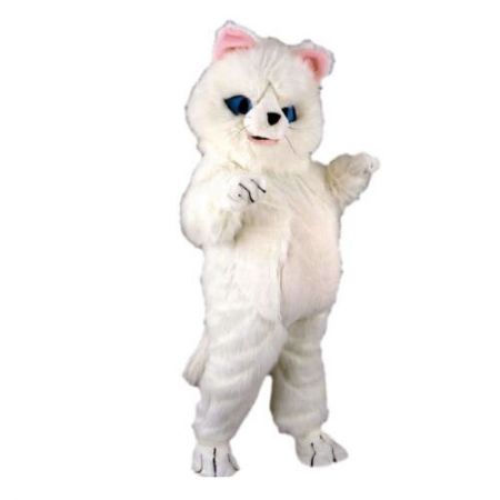 Déguisement mascotte chat blanc