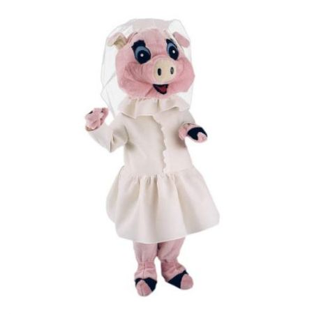 D&eacute;guisement mascotte cochon mari&eacute;e femme