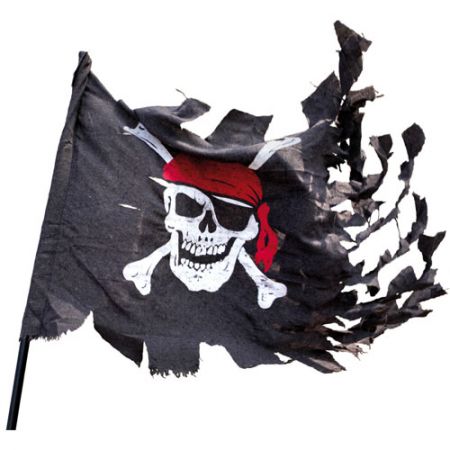 Drapeau Pavillon Pirate d&eacute;chir&eacute;