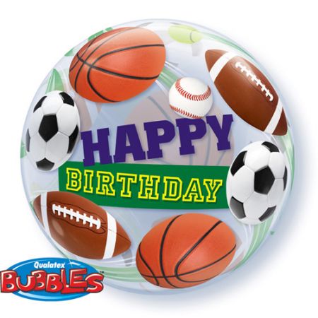 Ballon Bubble Happy Birthday ballons sport