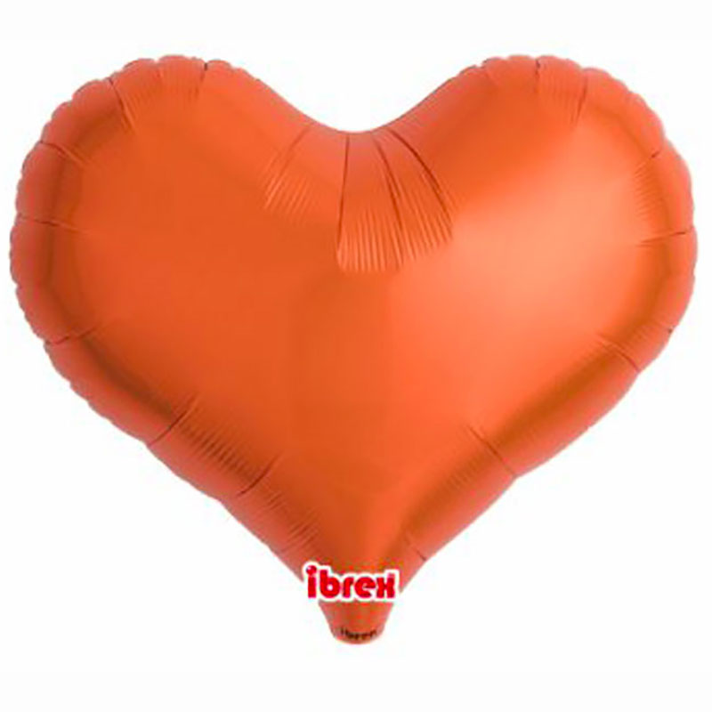 Ballon Mylar Coeur Jelly Orange