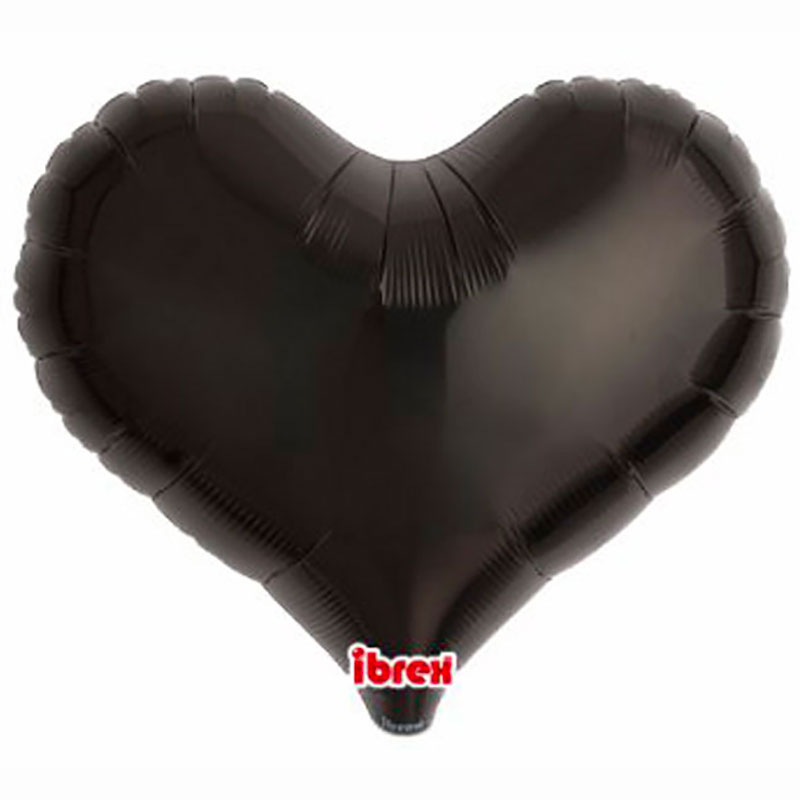 Ballon Mylar Coeur Jelly Noir