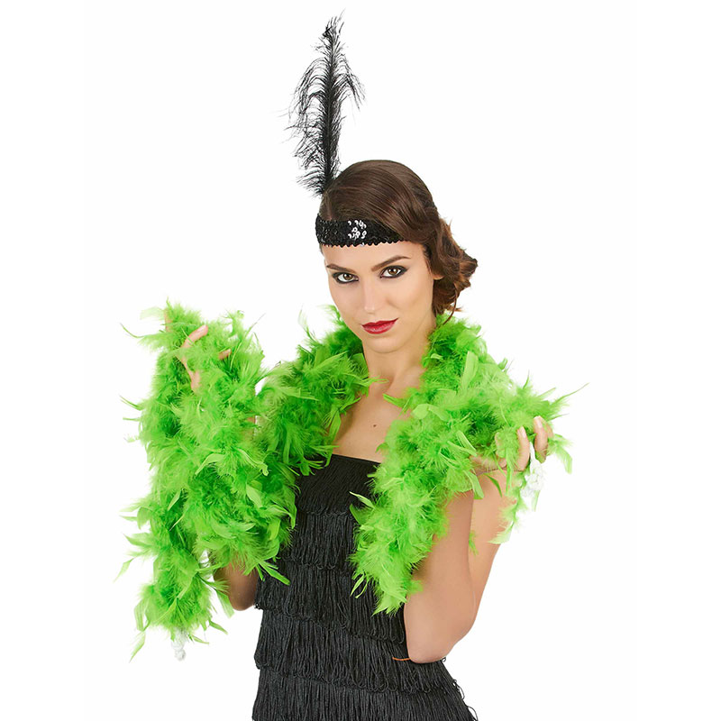 Boa Plumes 2m vert Fluo