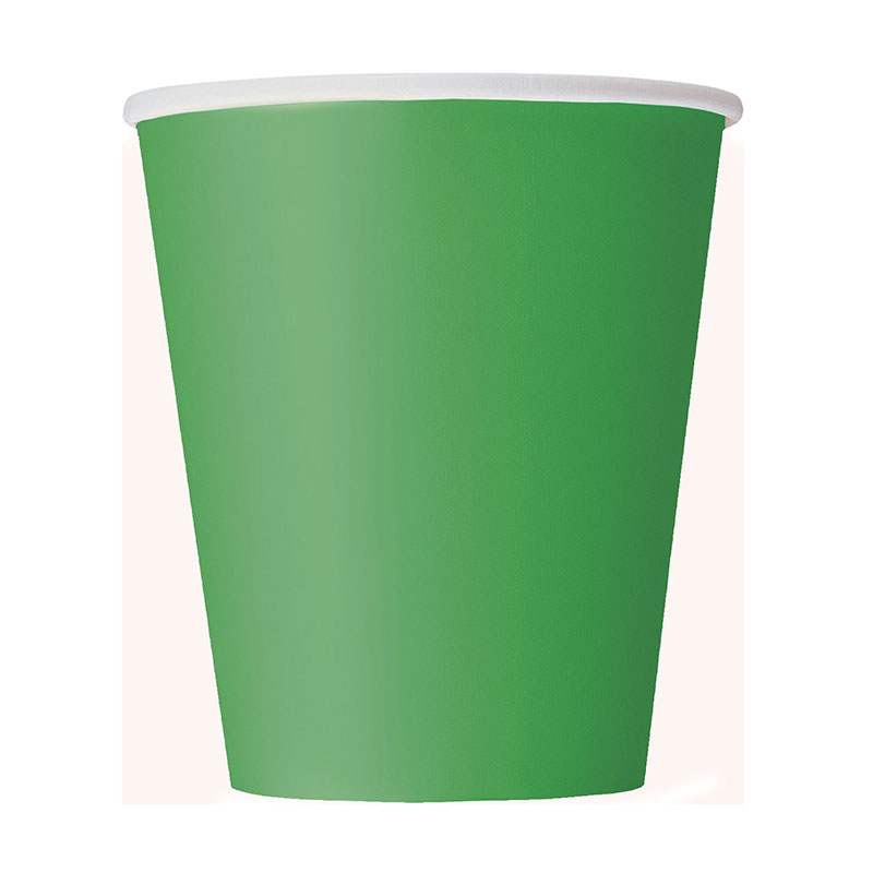 Gobelets Unis en carton 26cl Vert