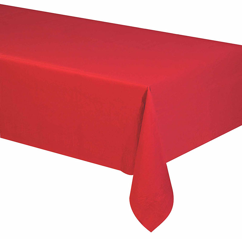 Nappe Papier rectangle couleur Rouge