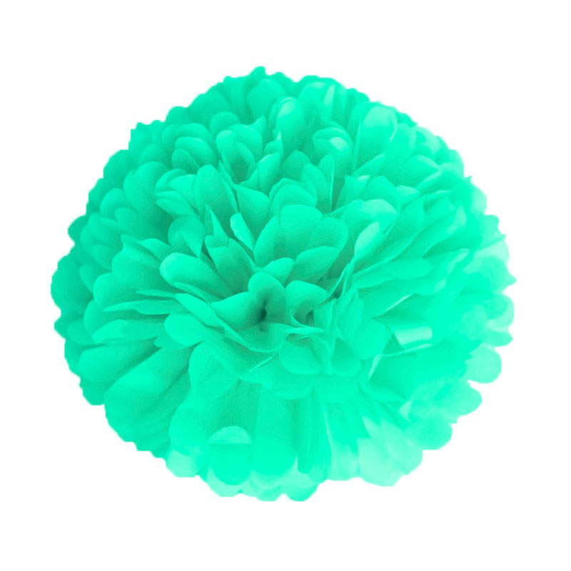 Pompom en papier de soie Vert d'eau