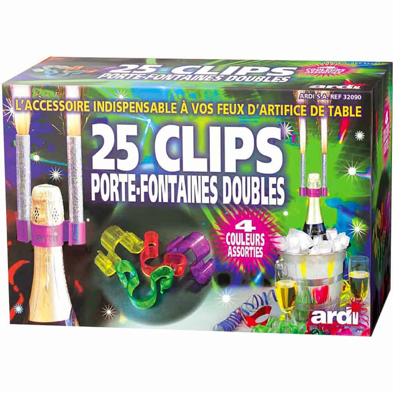 Clip porte fontaine double