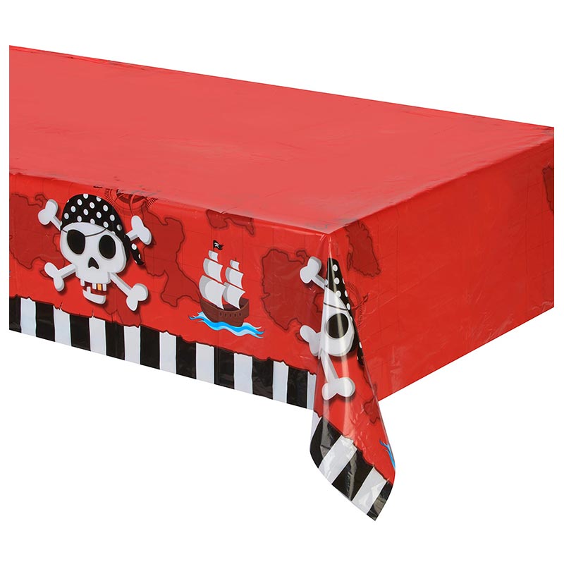 Nappe en plastique Pirate rouge