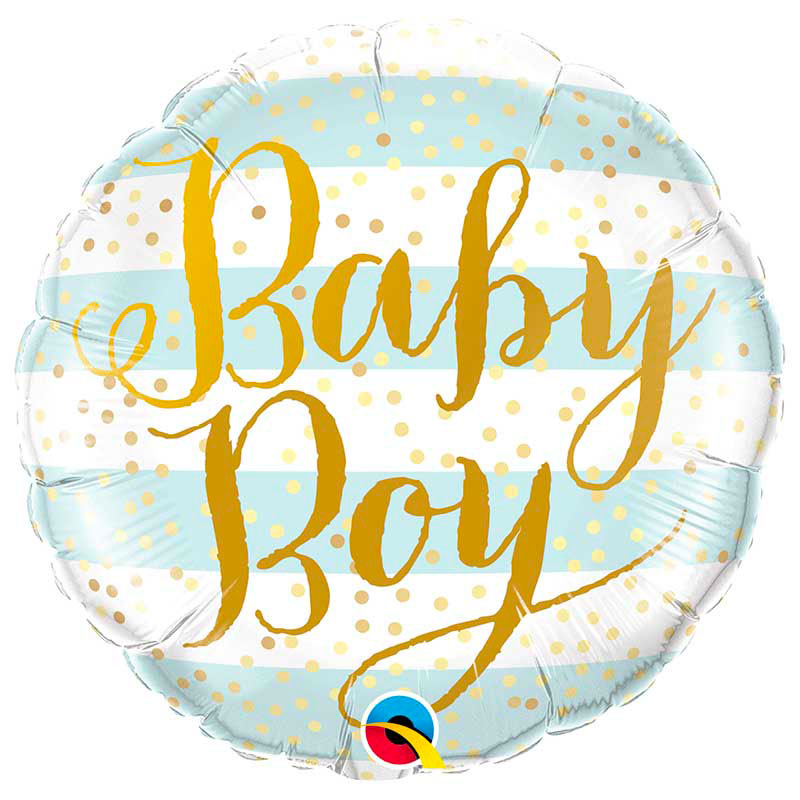 Ballon Baby Boy Rayures