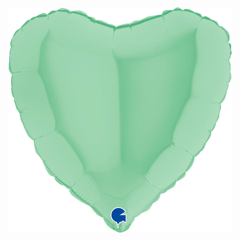 Ballon Mylar Coeur Matte Green