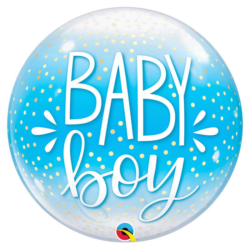 Ballon Bubble Baby Boy Blue