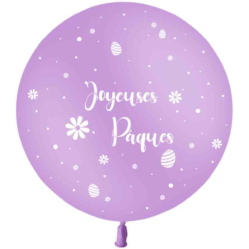 Ballon 2P Joyeuses Pâques sens Helium