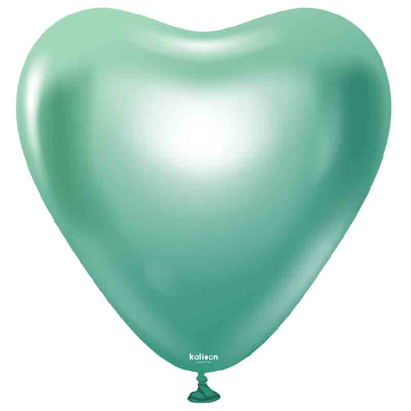 Ballon Coeur Chrome Vert Kalisan
