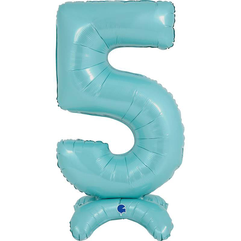 Ballon chiffre 5 Standup 63cm divers coloris