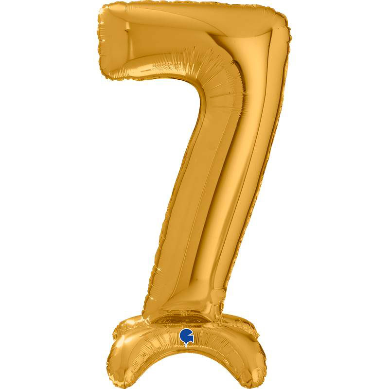 Ballon chiffre 7 Standup 63cm divers coloris