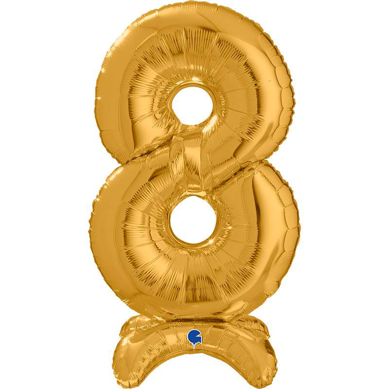 Ballon chiffre 8 Standup 63cm divers coloris
