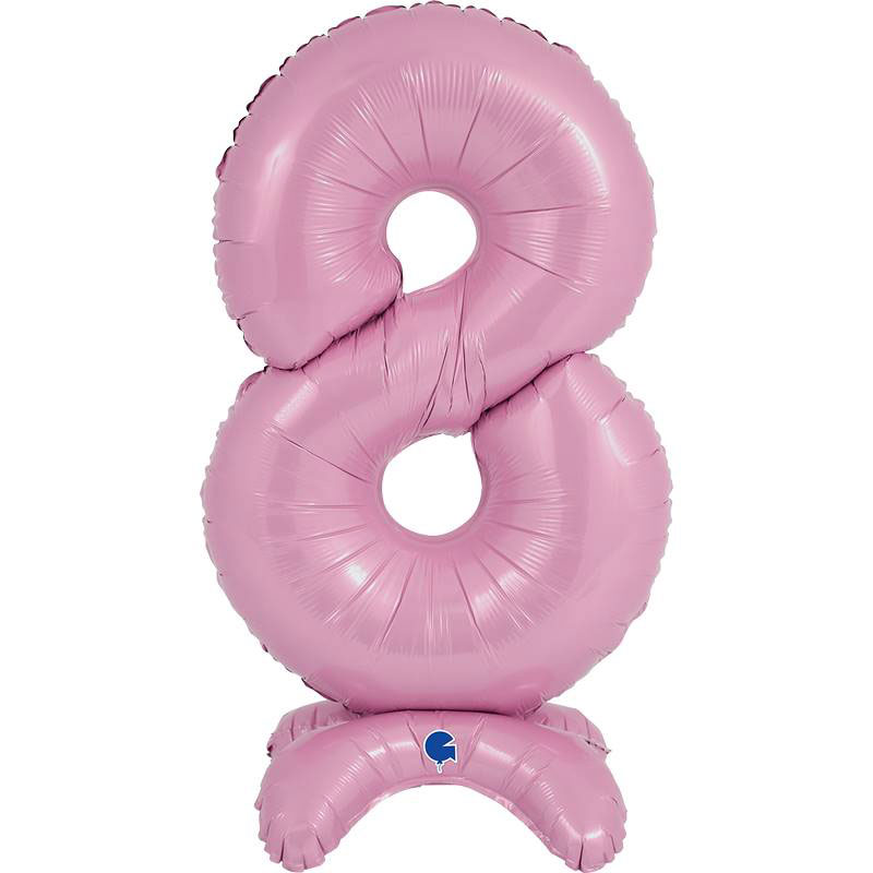 Ballon chiffre 8 Standup 63cm divers coloris