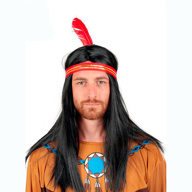 Perruque Indien avec bandeau