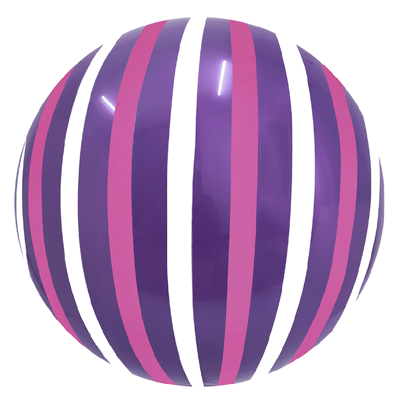 Ballon Bubble Stripe Rose Violet