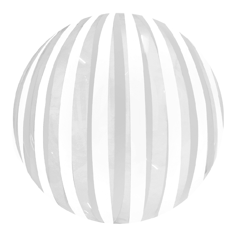 Ballon Bubble Stripe Argent