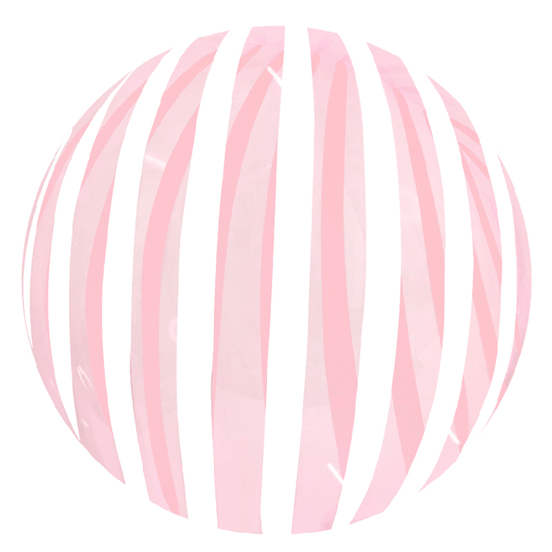 Ballon Bubble Stripe Cristal