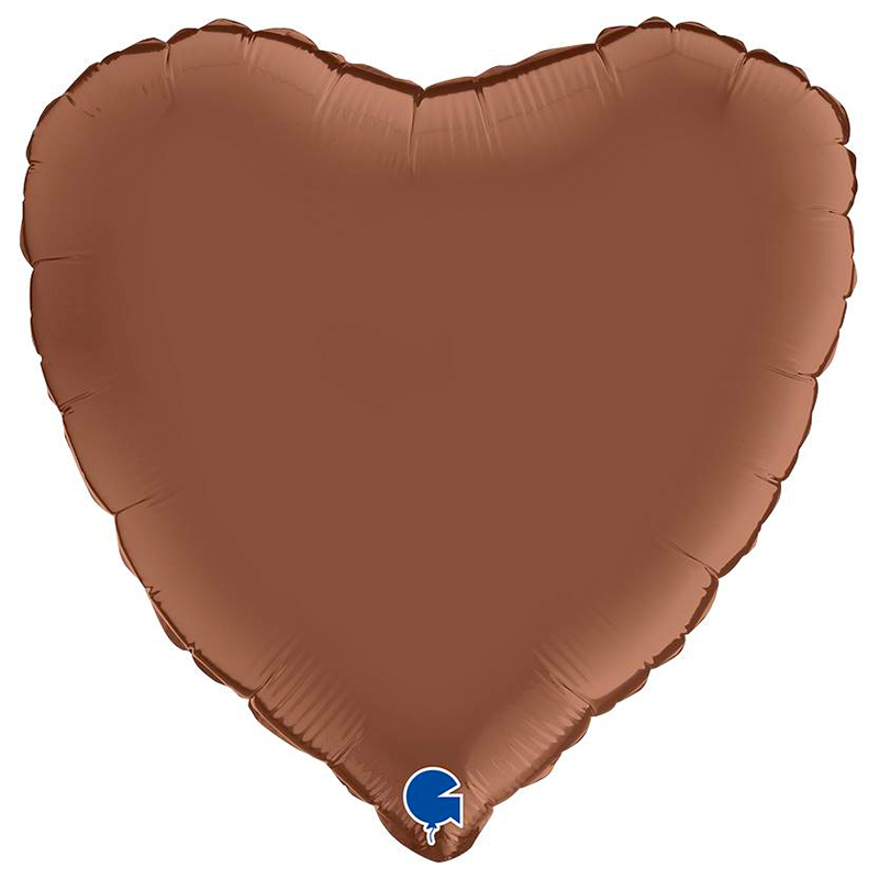 Ballon Mylar Coeur Chocolat Satin
